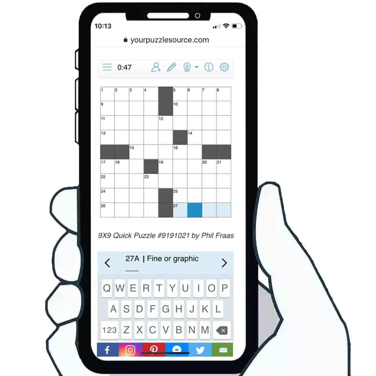 Free online crossword puzzles that look and play great on your mobile devices.